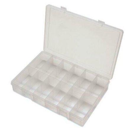 Durham LP12-CLEAR Large Plastic Compartment Box, 16 Openings