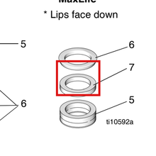 Load image into Gallery viewer, Graco 26A469 KIT,SPACER,U-CUP BEARING - item 7 highlighted in the Graco 312375EN-R parts diagram