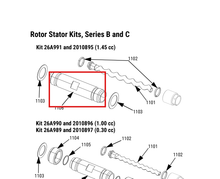 Load image into Gallery viewer, Graco 26A990 Kit,rotor Stator,pcp,1.0cc,hw - highlighted in parts diagram