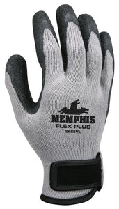 MCR Memphis 9688V FlexPlus 10 Gauge Cotton/Polyester Latex Palm, Adjustable Wrist -12Pr/Pk