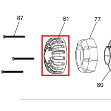 Load image into Gallery viewer, Graco 278873 HM25c Funnel Filter Cap - item 81 highlighted in the Graco 3A4938EN-N parts diagram