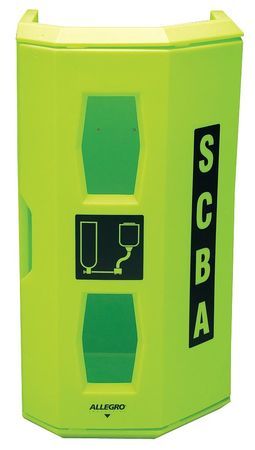 Allegro 4125 High-Viz Heavy Duty Single SCBA Wall Case, Yellow