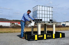 Load image into Gallery viewer, Justrite 4&#39; x 6&#39; x 12&quot;, 175 Gallon Spill Capacity, Drive Over Berm, Rigid-Lock QuickBerm®, Black - 28512