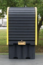 Load image into Gallery viewer, Justrite™ EcoPolyBlend® IBC Outdoor Shed with Pallet, forklift pockets, rolltop doors, 40% recycled