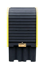 Load image into Gallery viewer, Justrite™ EcoPolyBlend® IBC Outdoor Shed with Pallet, forklift pockets, rolltop doors, 40% recycled