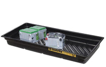 Load image into Gallery viewer, Justrite 38&quot;W x 26&quot;D x 5.5&quot;H, 20 Gallon Spill Capacity, Spill Tray for Indoor/Outdoor Use, EcoPolyBlend™, Black - 28716