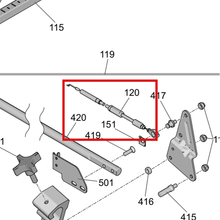 Load image into Gallery viewer, Graco 287696 Gun Cable Repair Kit - item 120 highlighted in the Graco 3A9033EN-A parts diagram