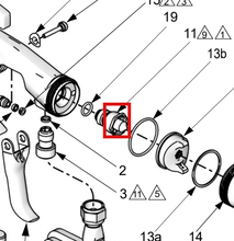 Load image into Gallery viewer, Graco 289491 Needle/Nozzle Kit for AirPro Siphon Feed Compliant Guns with 0.055 inch (1.4 mm) Nozzle - highlighted in parts diagram