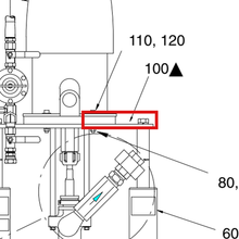 Load image into Gallery viewer, Graco 290128 PLATE, DESIGNATION - item 100 highlighted in the Graco 310526EN-V parts diagram