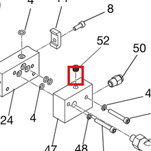 Load image into Gallery viewer, Graco 295693 PLUG, PIPE - item 052 highlighted in the Graco 313380EN-C parts diagram