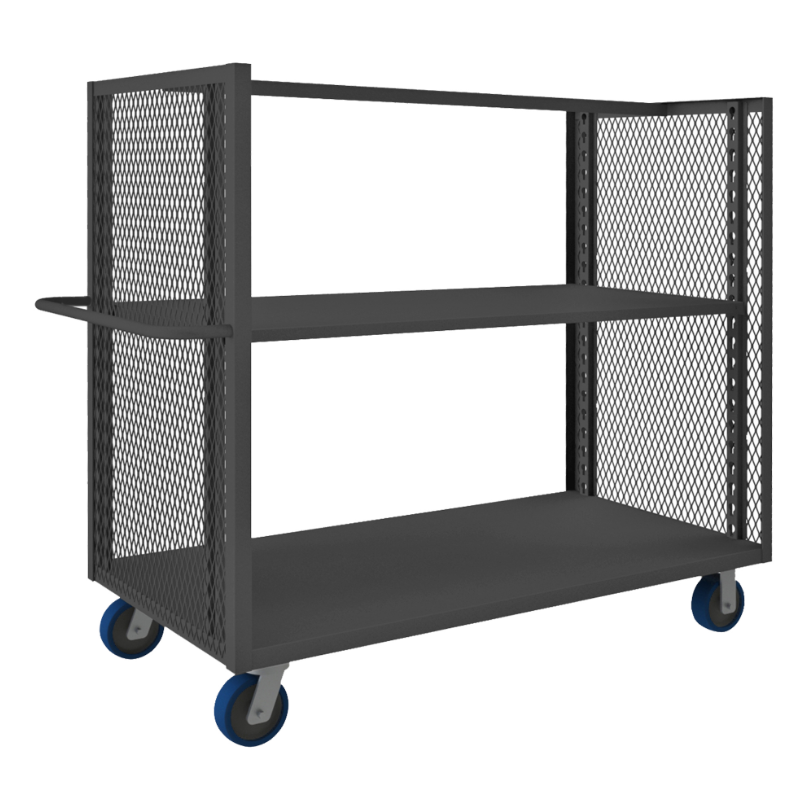 Durham 2SPT-EX3060-1A-2K-6PU-95 2 Sided Mesh Stock Truck, 2 Shelves And Top