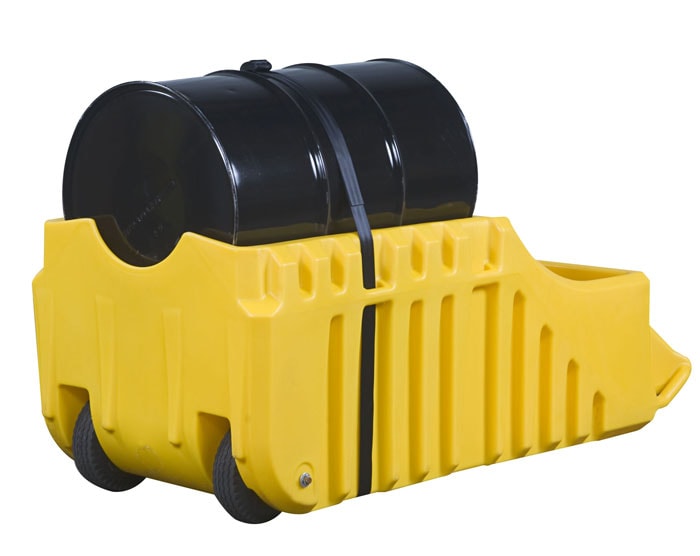 Dispensing Drum Dolly, Outdoor Drum Caddy, Yellow - 28664