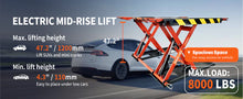 Load image into Gallery viewer, Katool KT-X90E 8000 lbs. 47'' Electric  Lock Release Scissor Lift (110v or 220v)