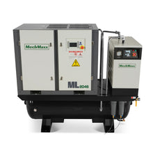 Load image into Gallery viewer, MechMaxx 20HP Combined Rotary Screw Air Compressor with Dryer &amp; 105-Gal ASME Tank | 78 CFM, 116 PSI, 460V 3-Phase - Industrial Grade