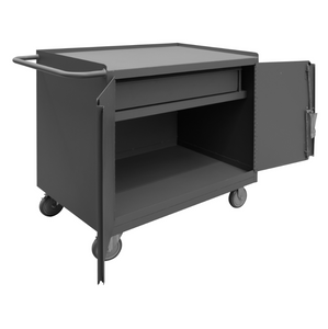 Durham 31001DR-5PU-95 Mobile Bench Cabinet, 2 Doors, 1 Drawer, 24-1/4 X 42-1/8 X 36-3/8