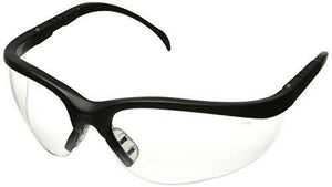 MCR Crews KD110 Klondikke Safety Glasses - Black Frame, Clear Lens - 12/PK