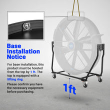 Load image into Gallery viewer, MechMaxx 59" Portable Industrial Fan with Variable High-Efficiency PMSM Motor,Tiltable Mobile High Volume Floor Fan for Warehouse,Workshop &amp; Gym