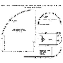 Load image into Gallery viewer, NewStripe 10003330 NCAA Basketball Court Stencil Set
