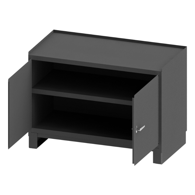 Durham 3403-NVS-95 Stationary Workstation, 1 Shelf, 2 Doors, 48-1/8 X 24-1/4 X 36-3/16