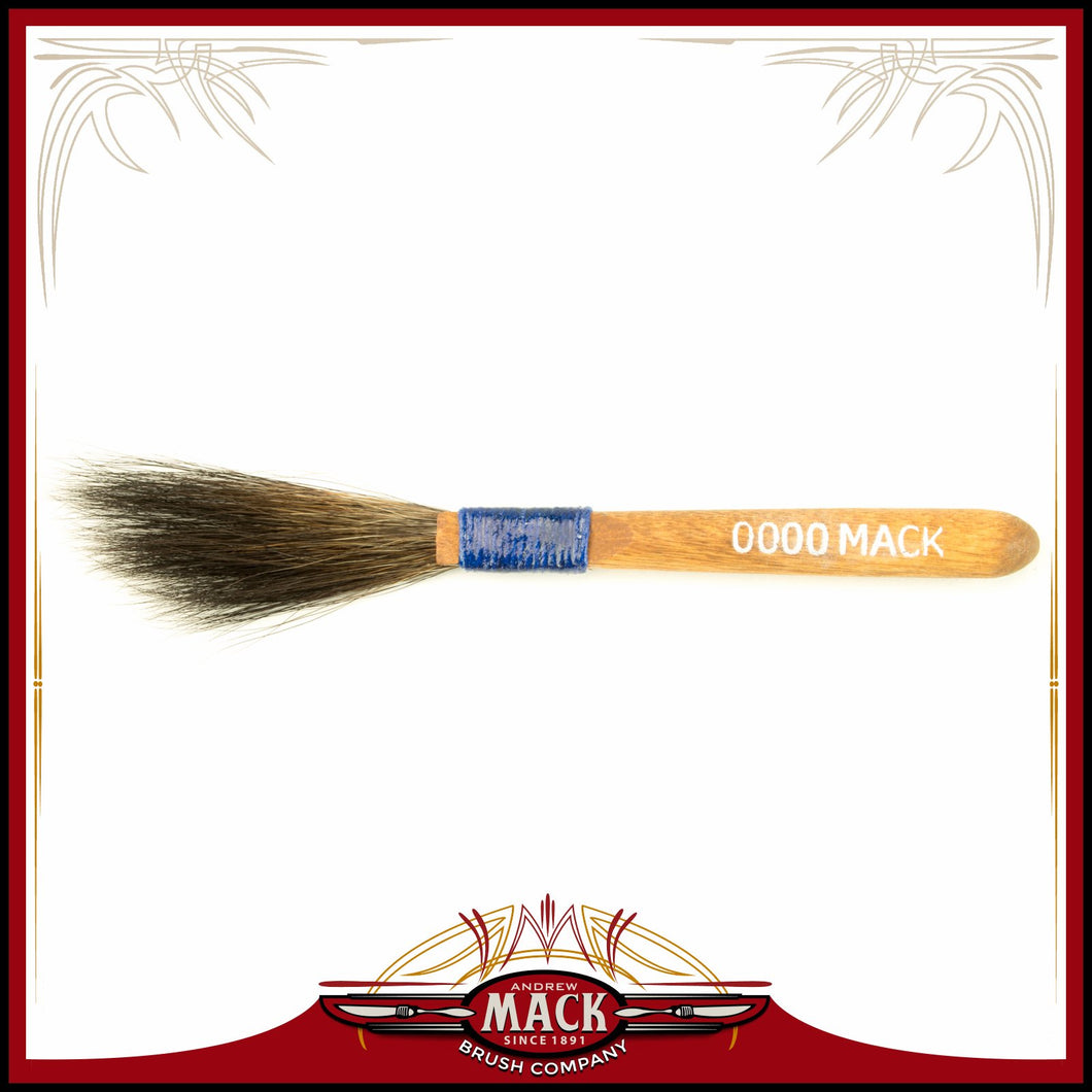ANDREW MACK 10-0000 10 Series Original Mack Sword Striping Brush, #0000, 3/16 in W, Squirrel Hair