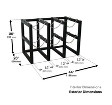 Load image into Gallery viewer, 3 Wide by 2 Deep, Gas Cylinder Storage Rack, 6 Cylinder Capacity, Steel - 35128