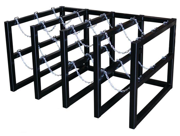 Justrite™ Gas Cylinder Barricade Rack 12 Cylinder Capacity 4 Wide by 3 Deep