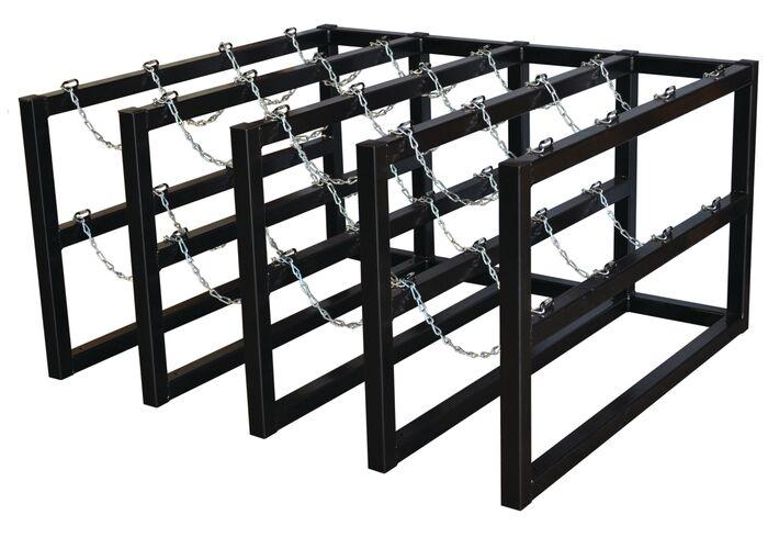 Justrite™ Gas Cylinder Barricade Rack 16 Cylinder Capacity 4 Wide by 4 Deep