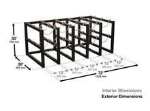 Load image into Gallery viewer, Justrite 5 Wide by 3 Deep, Gas Cylinder Storage Rack, 15 Cylinder Capacity, Steel - 35178