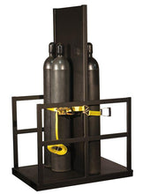 Load image into Gallery viewer, Justrite™ Gas Cylinder Forklift Pallet with Firewall 12 Cylinder Capacity End Loaded