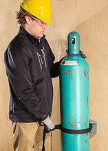 Load image into Gallery viewer, Justrite Steel Gas Cylinder Support Bracket, One 12&quot; Cylinder Capacity, Wall Mount  - 35250