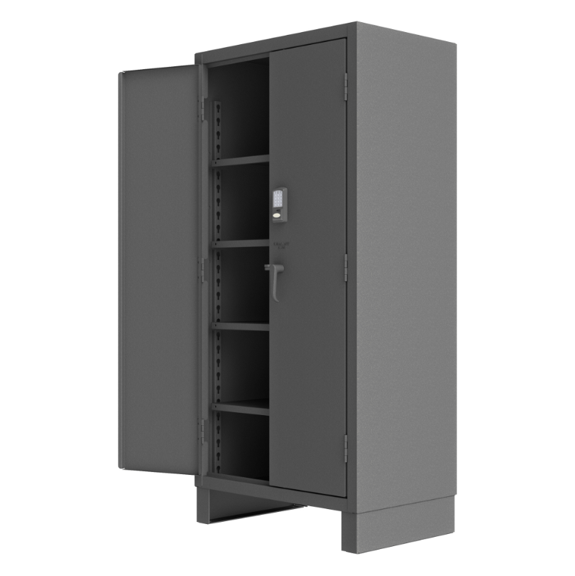 Durham 3702CX-BLP4S-95 Access Control Cabinet, 14 Gauge, 4 Shelves, 36 X 24 X 78