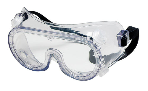 MCR Safety 22 Series Goggle - Chemical Splash Indirect Vent, Rubber Strap, Clear AF Lens - 1/EA