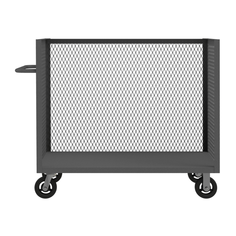 Durham 3ST-EX244845-8PU-95 3 Sided Mesh Truck, 1 Base Shelf, 24 X 48