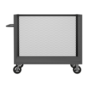 Durham 3ST-EX304843-6MR-95 3 Sided Mesh Truck, 1 Base Shelf, 30 X 48