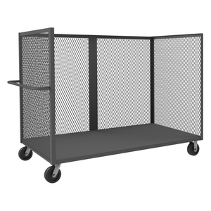 Durham 3ST-EX3672-95 3 Sided Mesh Truck, 1 Base Shelf, 36 X 72