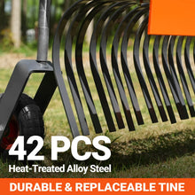 Load image into Gallery viewer, MechMaxx 84" Landscape Rake with Bolt-On Wheels &amp; 42 Tines 3 Point Hitch Tractor Attachment, LR84W