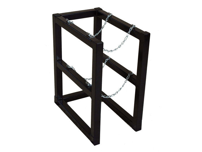 1 Wide by 2 Deep, Gas Cylinder Barricade Rack, 2 Cylinder Capacity - 35084