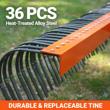 Load image into Gallery viewer, MechMaxx 72" Landscape Rake with 36 Tines 3 Point Hitch Tractor Attachment, LR72