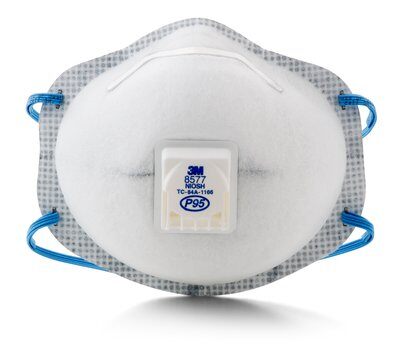 3M™ Particulate Respirators 8577 P95 With Nuisance Level* Organic Vapor Relief - 10/BX