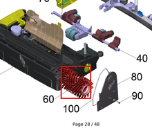Load image into Gallery viewer, Kärcher 4.762-392.0 Roller Brush Complete Red Br 45/40 - highlighted in parts diagram