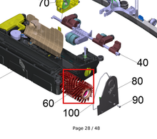 Load image into Gallery viewer, Kärcher 4.762-405.0 Roller Brush Complete White Br 45/40 - highlighted in parts diagram