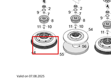 Load image into Gallery viewer, Kärcher 4.905-018.0 Disc Brush Cpl. Middle Red - highlighted in parts diagram