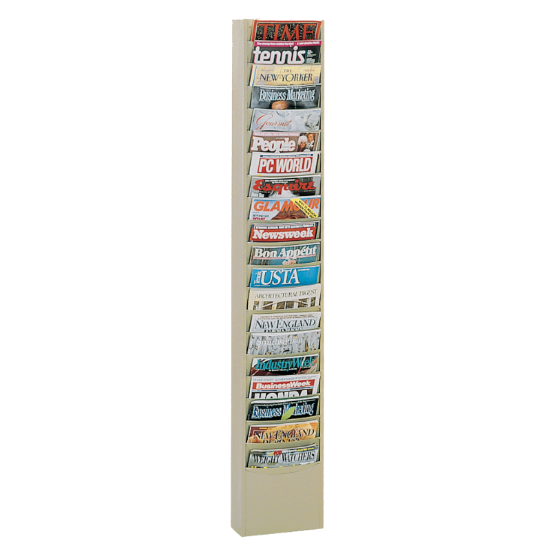 Durham 400-75 Literature Rack, 20 Pockets, Tan