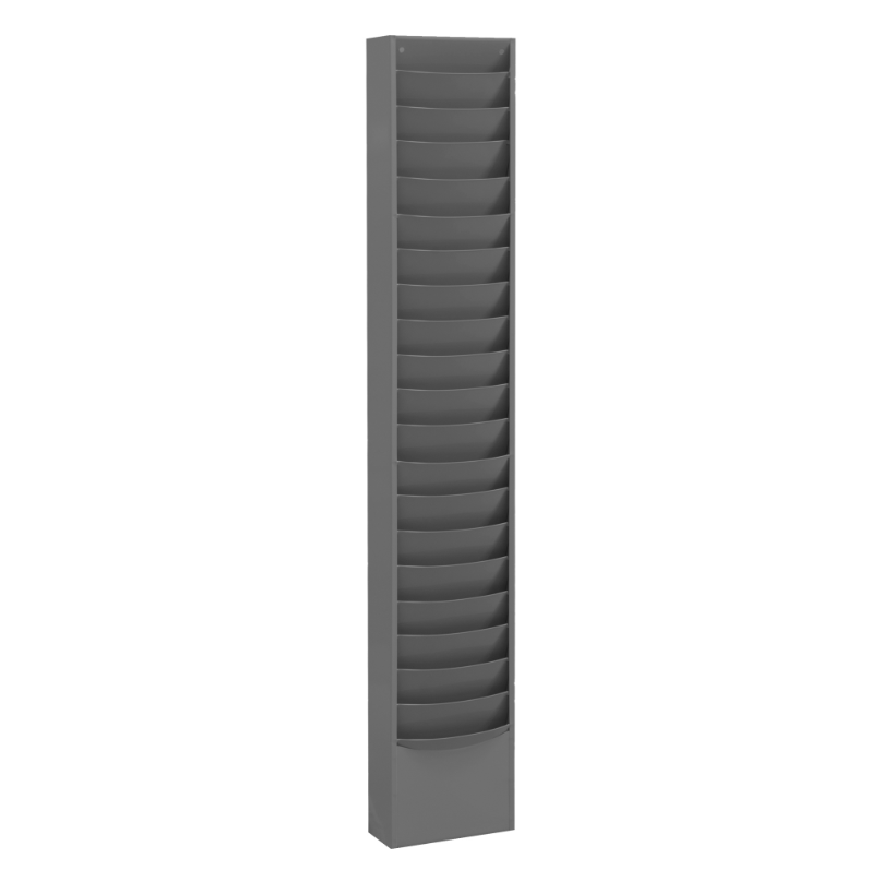 Durham 401-95 Literature Rack, 23 Pockets, Gray