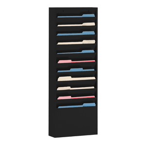 Durham 405-08 Literature Rack, 11 Large Pockets, Black