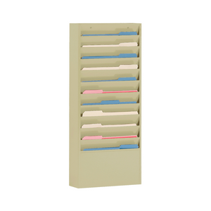 Durham 406-75 Literature Rack, 10 Large Pockets, Tan