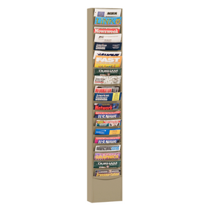 Durham 411-75 Literature Rack, 20 Large Pockets, Tan