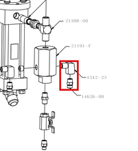 Load image into Gallery viewer, Graco 4342-23 Fitting,elbow,3/8nptm X 3/8nptf Zp - highlighted in parts diagram