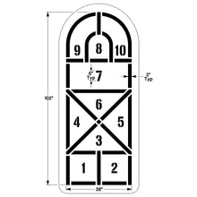 Load image into Gallery viewer, NewStripe 10000448 Arched Hopscotch Playground Stencil