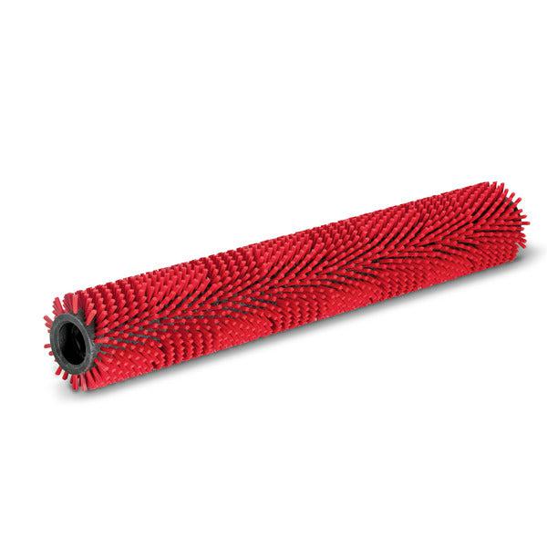 Karcher 4.762-392.0 Cylindrical Red Brush, Medium Stiff Bristles For All-Around Cleaning On Smooth And Textured Floors